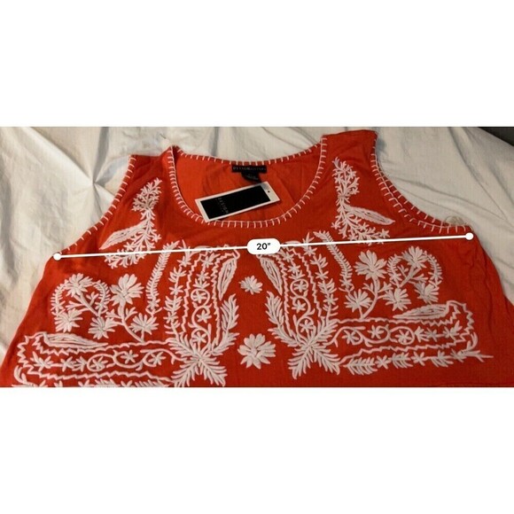 Design History Sleeveless Embroidered Dress Women’s Plus Size 2X Persimmon Tank - Picture 8 of 13
